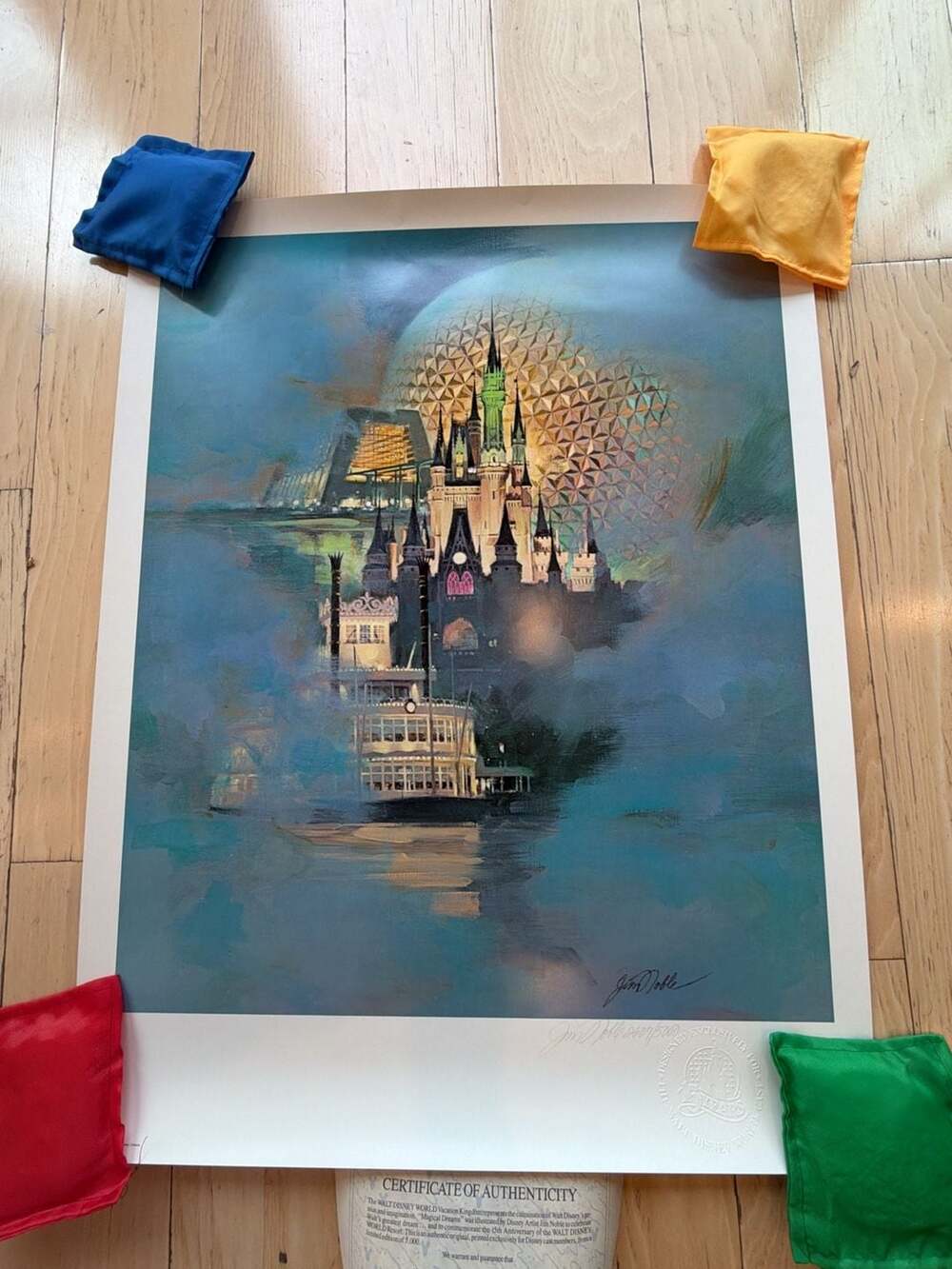 Jim Noble Magical Dreams 15th Anniversary Walt Disney World Limited Edition Lith